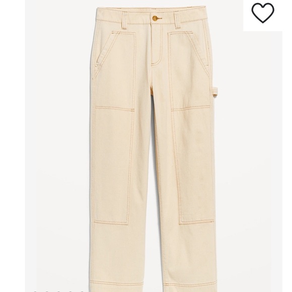 Old Navy High Waisted Utility Pant in Natural White NWT - Picture 4 of 11
